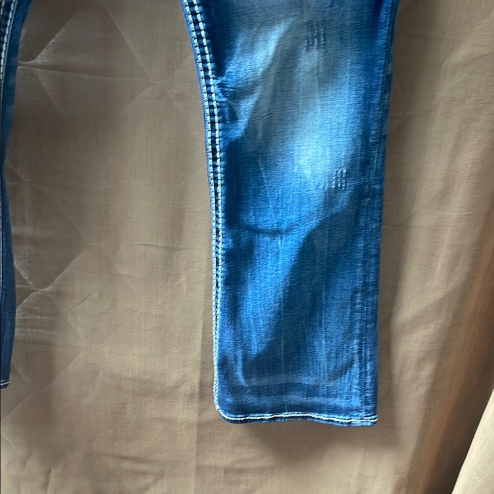 Rock Revival Dark Blue Denim with White Stitching - Picture 8 of 16